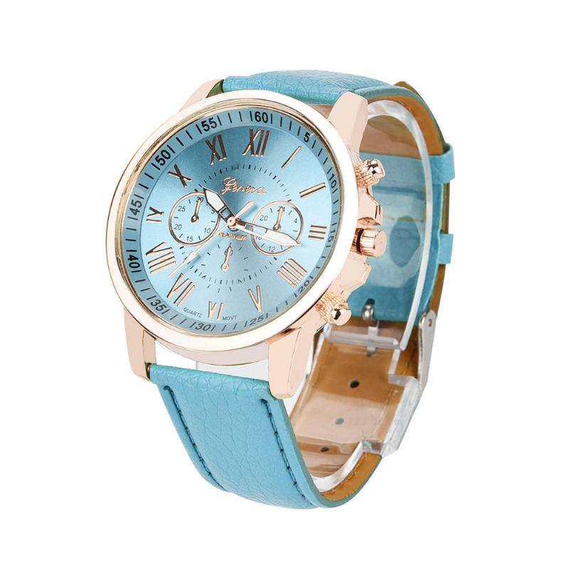 Mode Dameur Light Luxury Casual Læderrem Quartz Watch