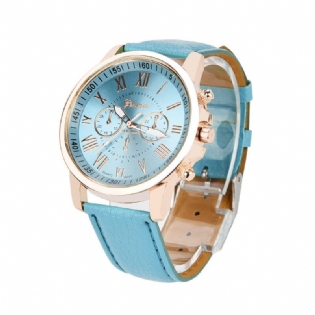 Mode Dameur Light Luxury Casual Læderrem Quartz Watch