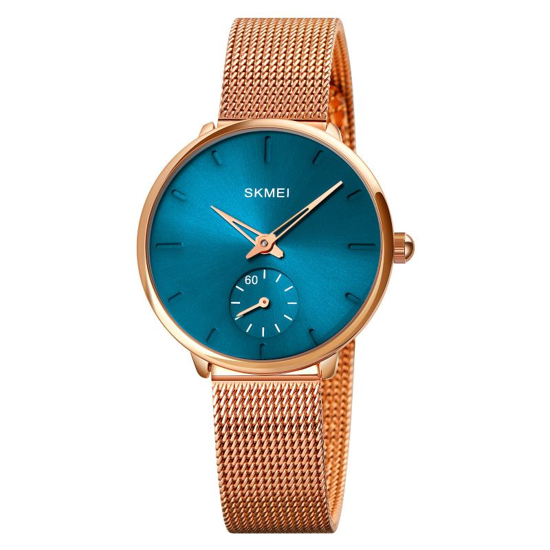 Mode Elegant Dameur Casual Rustfri Stålrem Vandtæt Quartz Watch