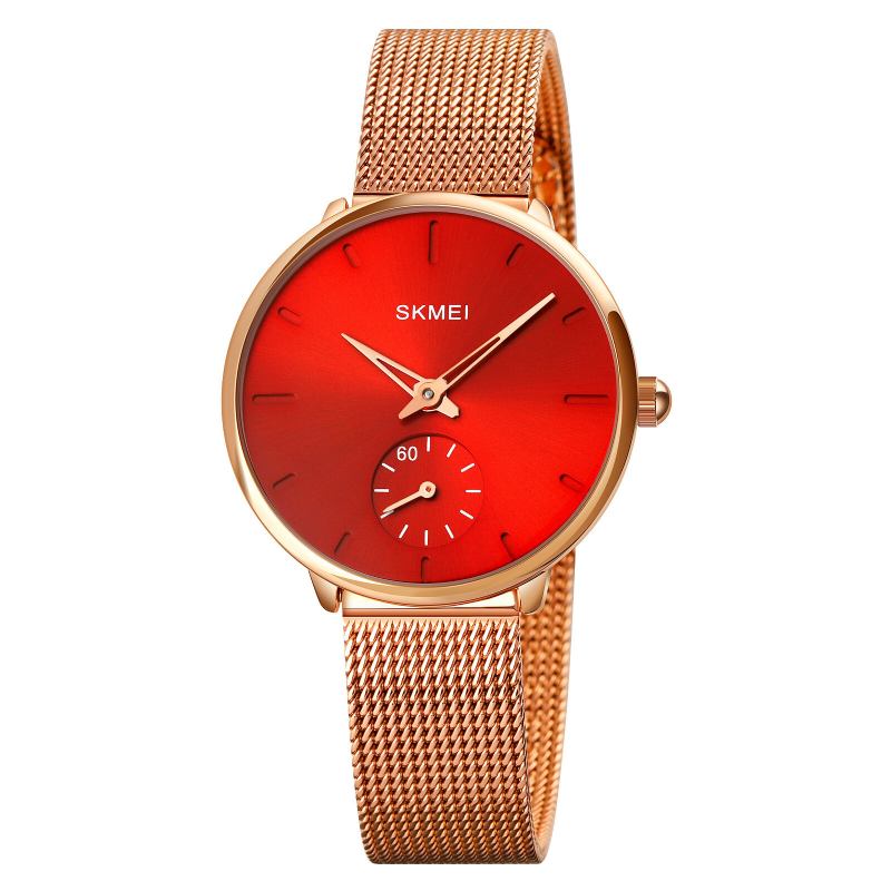 Mode Elegant Dameur Casual Rustfri Stålrem Vandtæt Quartz Watch