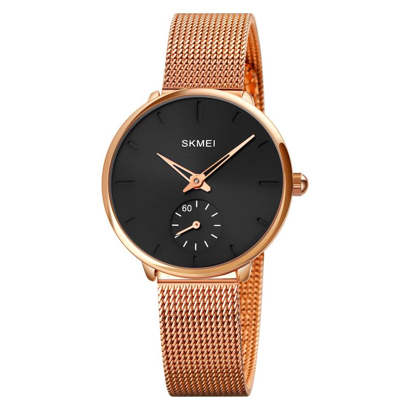 Mode Elegant Dameur Casual Rustfri Stålrem Vandtæt Quartz Watch