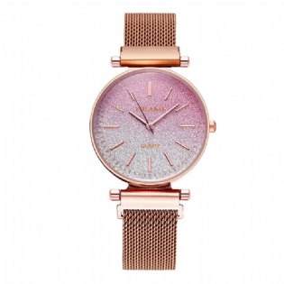 Mode Elegant Gradient Farve Romersk Nummerskive Magnetisk Spænde Damearmbåndsure Quartz Watch