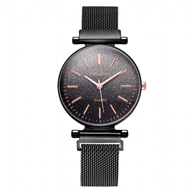 Mode Elegant Gradient Farve Romersk Nummerskive Magnetisk Spænde Damearmbåndsure Quartz Watch