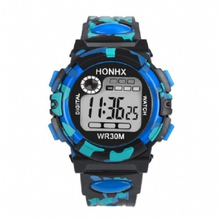 Mode Herreur Luminous Date Week Display Multi-funktion Camouflage Sport Digital Watch