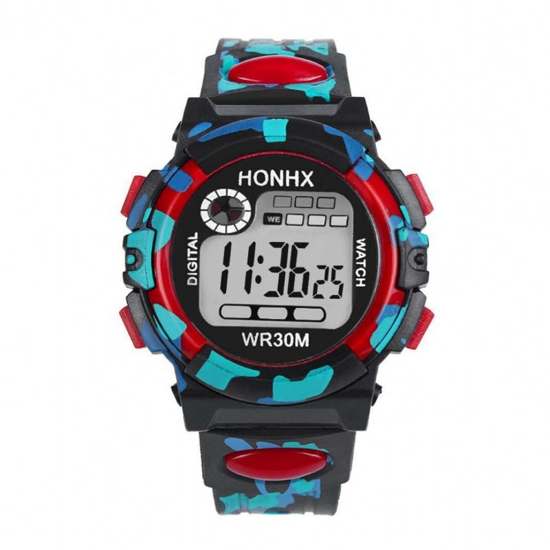 Mode Herreur Luminous Date Week Display Multi-funktion Camouflage Sport Digital Watch