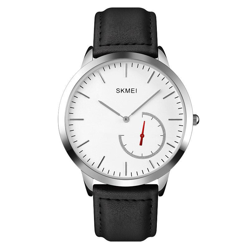 Mode Herreur Vandtæt Læderrem Simple Quartz Watch