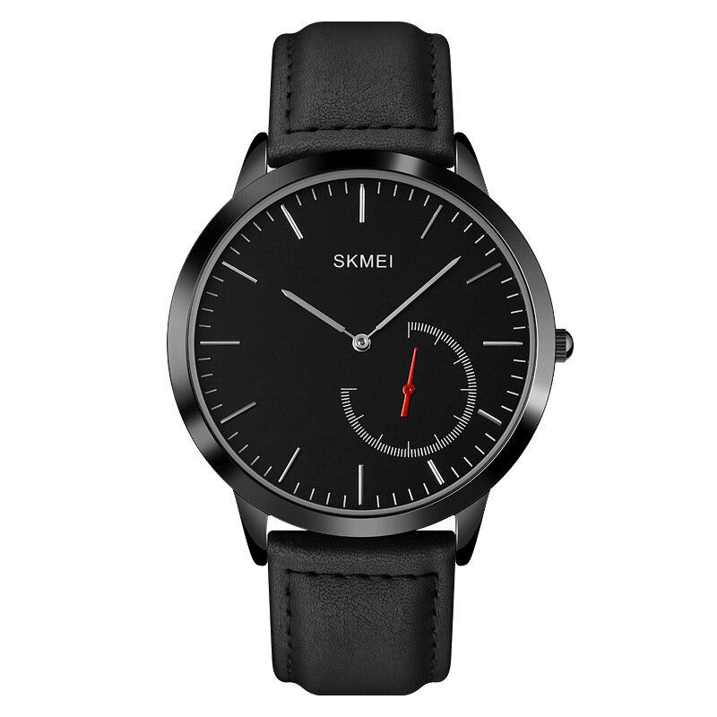 Mode Herreur Vandtæt Læderrem Simple Quartz Watch