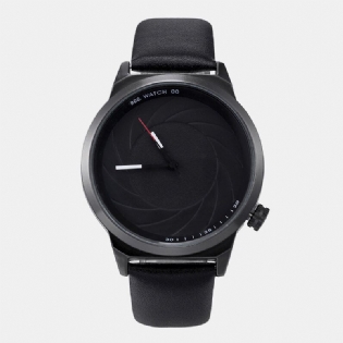 Mode Læder Mesh Rem Creative Dial Herreur Quartz Watch