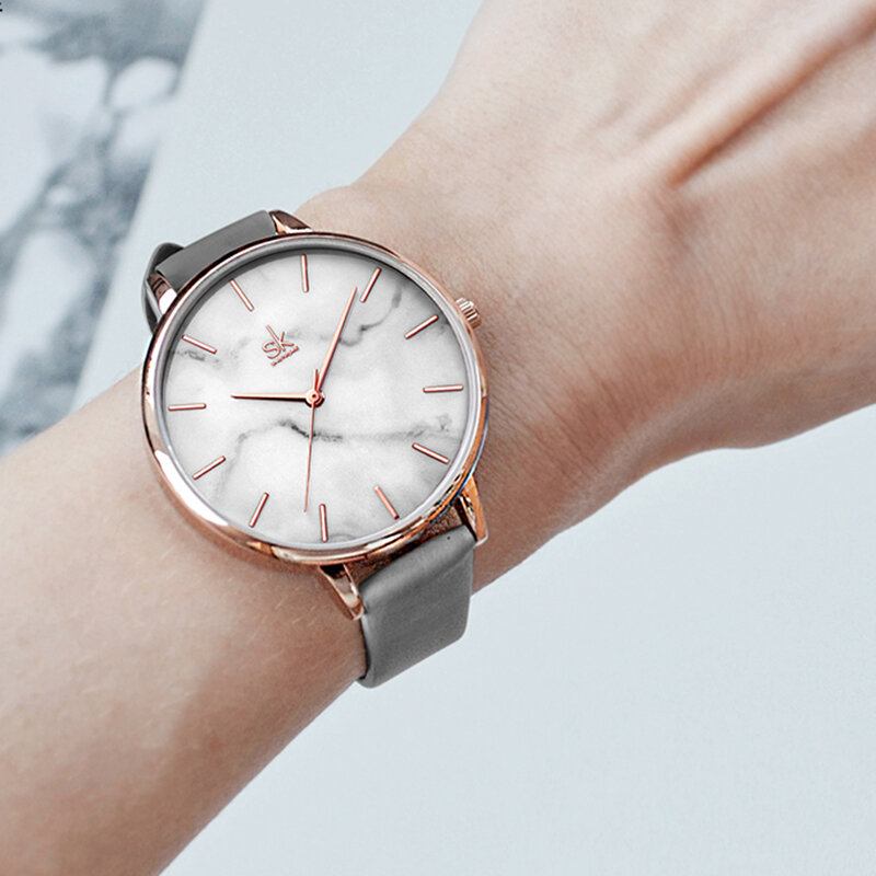 Mode Marble Texture Dial Dame Watch Dame Dress Quartz Watch