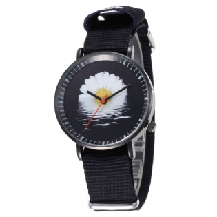 Mode Søde Kvinder Ure Læderbånd Tredimensionelt Little Daisy Quartz Watch