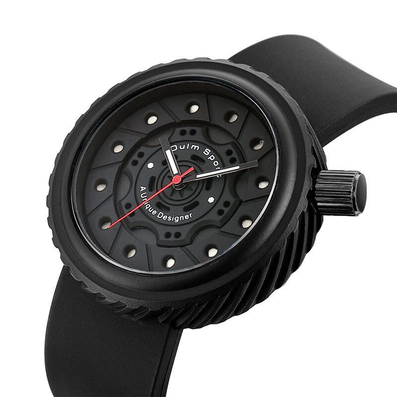 Mode Trendy Armbåndsur 3atm Vandtæt Silicon Band Herre Sports Quartz Watch