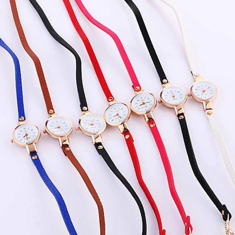 Retro Pu-rem Rhinestone Flerlags Dameur Metal Blå Krystal Justerbart Armbåndsur Quartz Watch