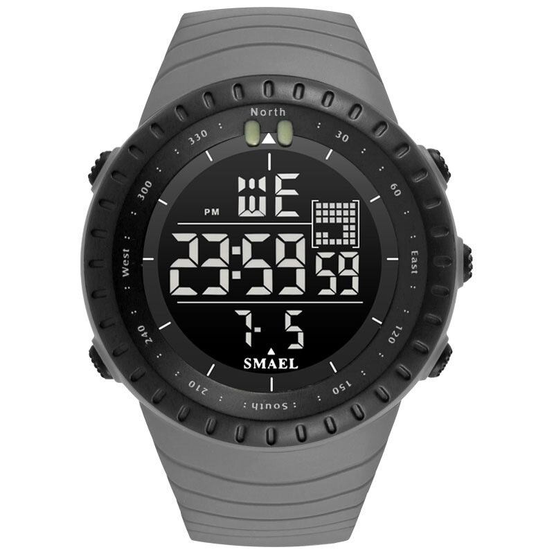 Smael Outdoor Led Display Digital Watch Multifunktion Silikone Band Sport Herreur