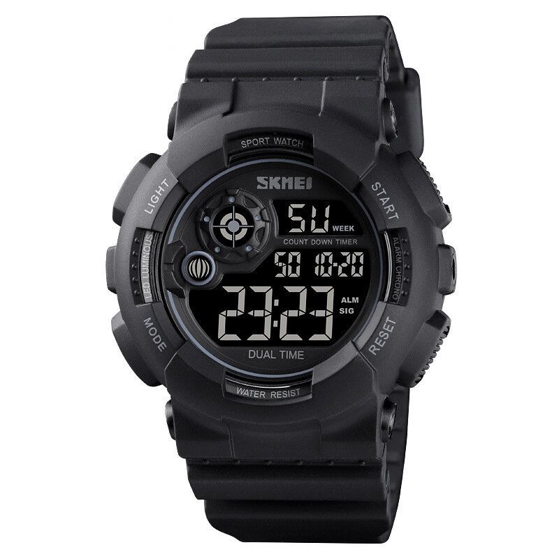 Sport Herreur 5atm Vandtæt Dato Uge Display 12/24 Hour Led Digital Watch