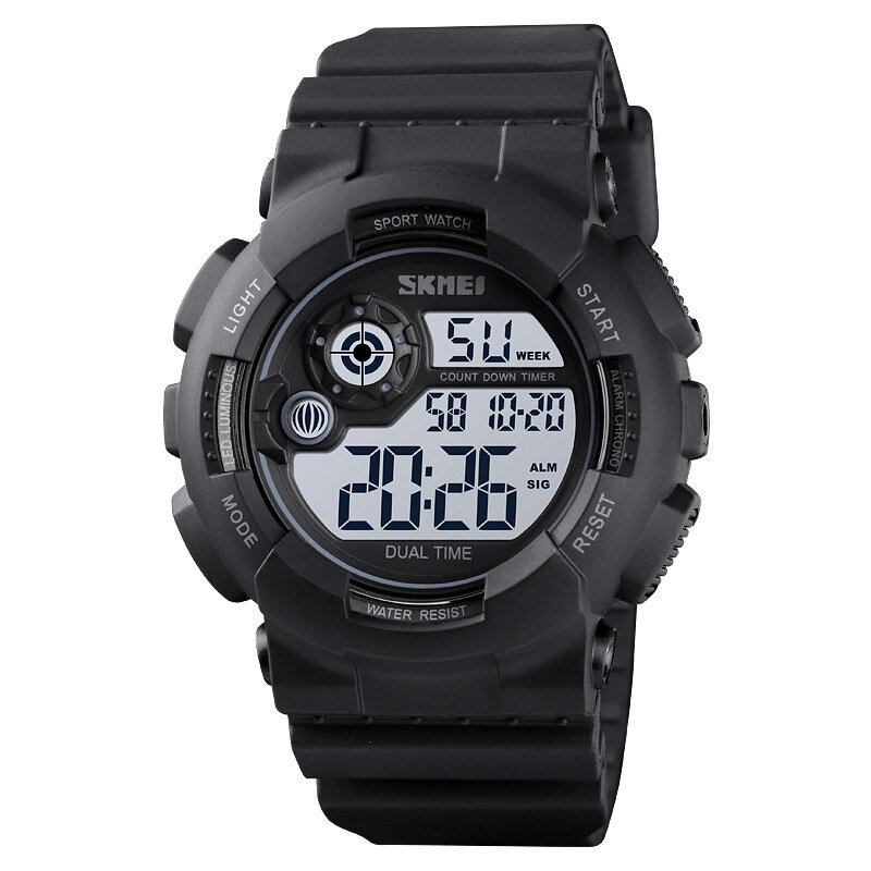 Sport Herreur 5atm Vandtæt Dato Uge Display 12/24 Hour Led Digital Watch