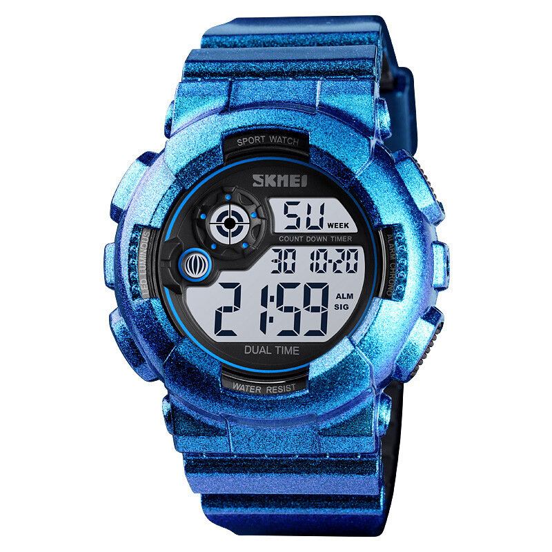 Sport Herreur 5atm Vandtæt Dato Uge Display 12/24 Hour Led Digital Watch