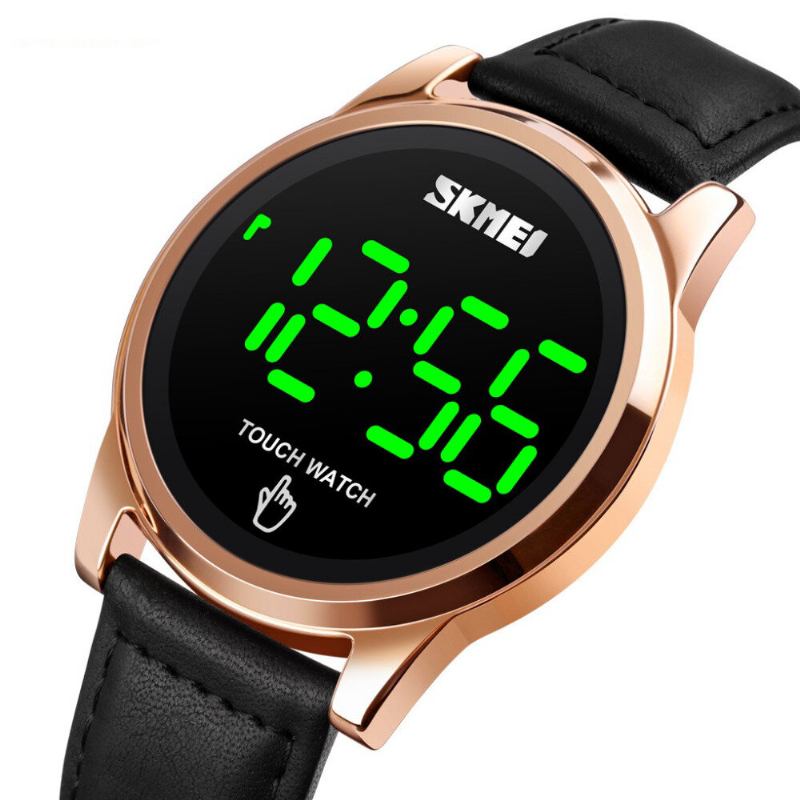 Sports Casual Led Display Lysende Touch Screen 3atm Vandtæt Herre Digital Watch