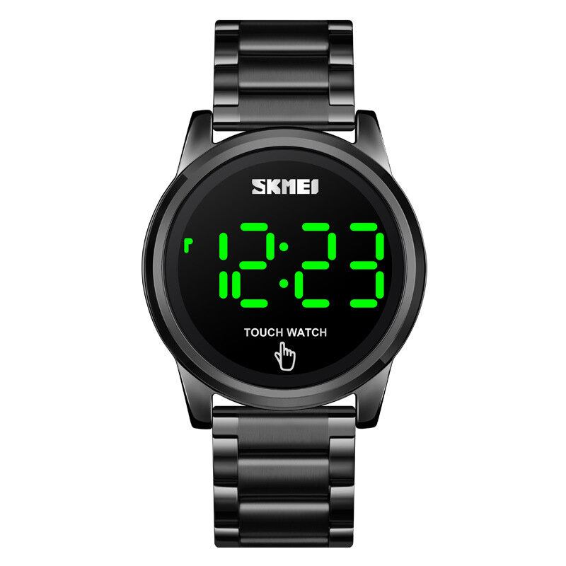 Sports Casual Led Display Lysende Touch Screen 3atm Vandtæt Herre Digital Watch