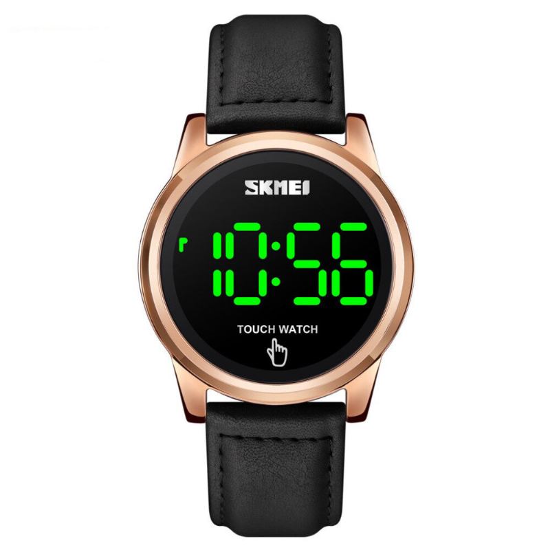 Sports Casual Led Display Lysende Touch Screen 3atm Vandtæt Herre Digital Watch