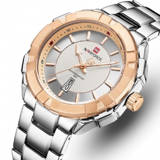 Vandtæt Moderigtigt Mænd Armbåndsur Fuldt Stål Business Style Quartz Watch