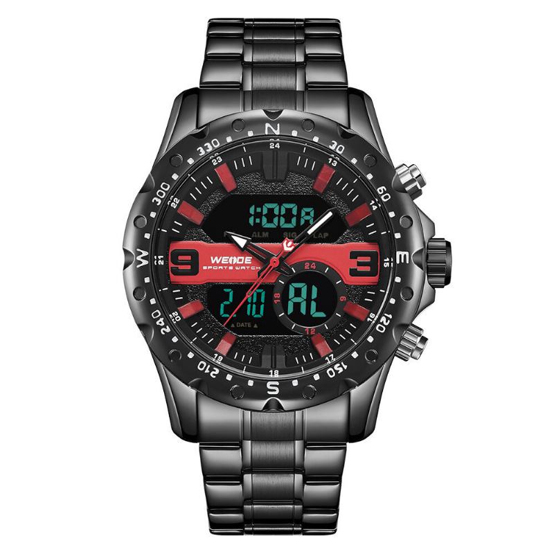 Weide Wh8502 Business Style Dual Display Ur Lcd Digital Chronograph 3atm Vandtæt Herreur