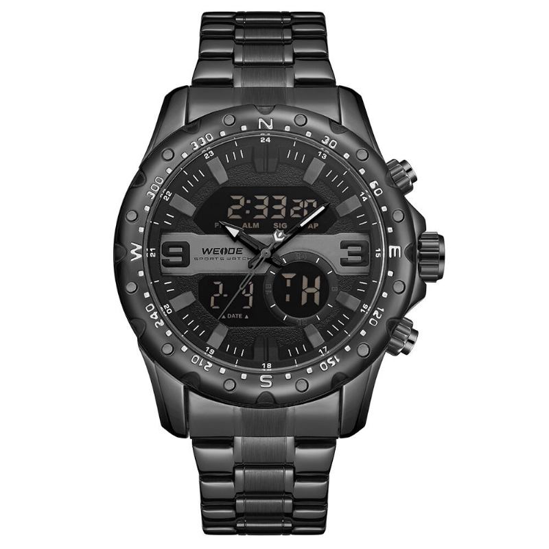 Weide Wh8502 Business Style Dual Display Ur Lcd Digital Chronograph 3atm Vandtæt Herreur