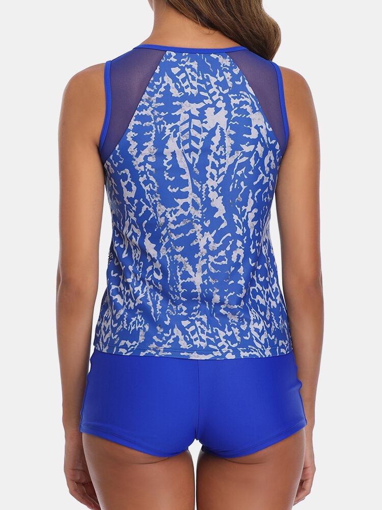 Kvinder Print Blonde Tankini Cover Mave Hawaii Beach Badedragter