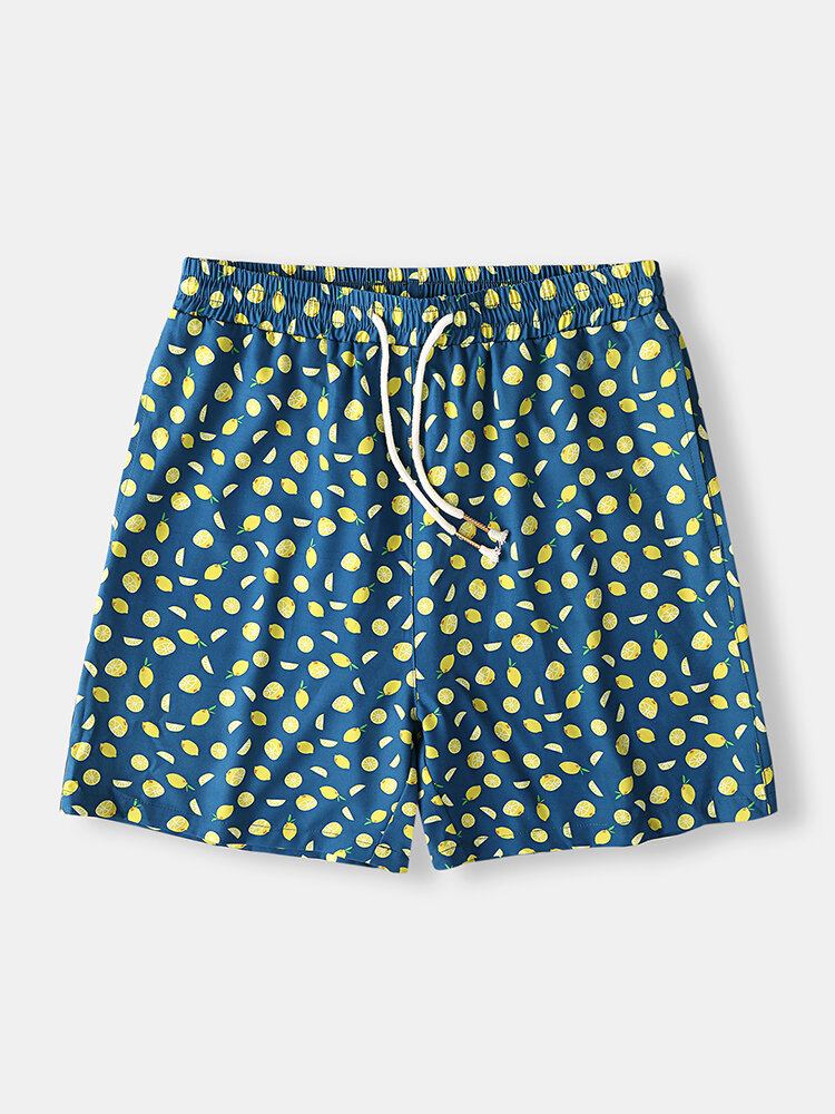 Mænd Holiday Dot Funny Print Hurtigtørrende Mini Short Beach Shorts