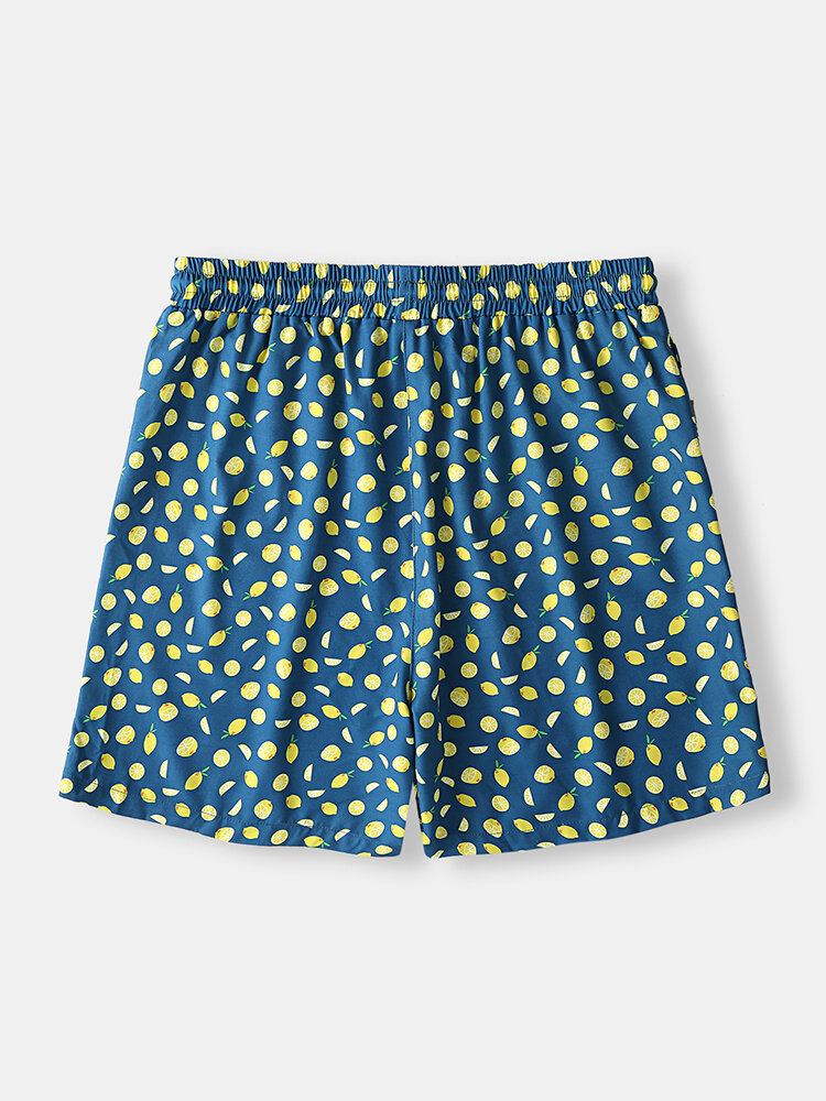 Mænd Holiday Dot Funny Print Hurtigtørrende Mini Short Beach Shorts