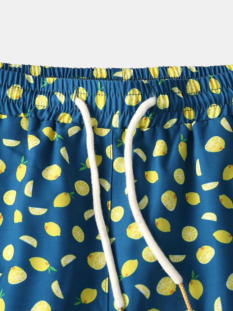 Mænd Holiday Dot Funny Print Hurtigtørrende Mini Short Beach Shorts