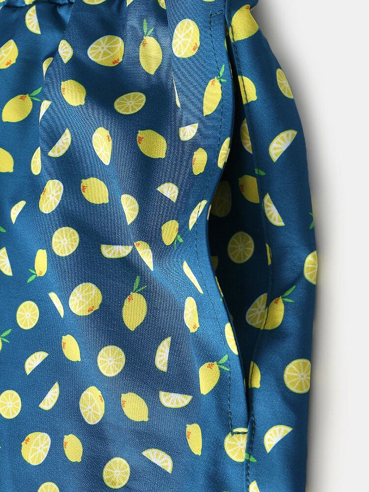 Mænd Holiday Dot Funny Print Hurtigtørrende Mini Short Beach Shorts