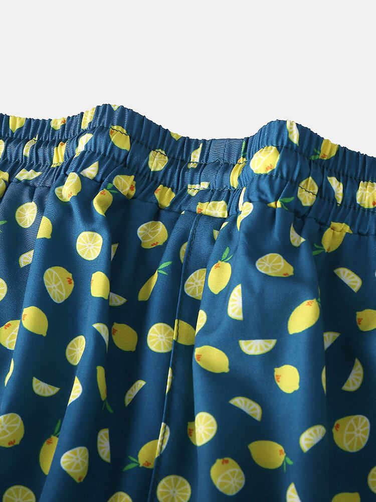 Mænd Holiday Dot Funny Print Hurtigtørrende Mini Short Beach Shorts