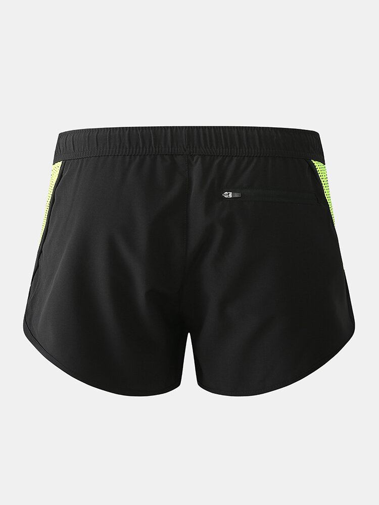 Mænds Mesh Patchwork Hurtigttørrende Snøre Åndbare Sportsbrætshorts