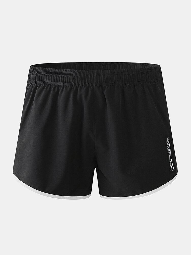 Mænds Sport Patchwork Mesh Snoretræk Åndbare Quick Dry Board Shorts